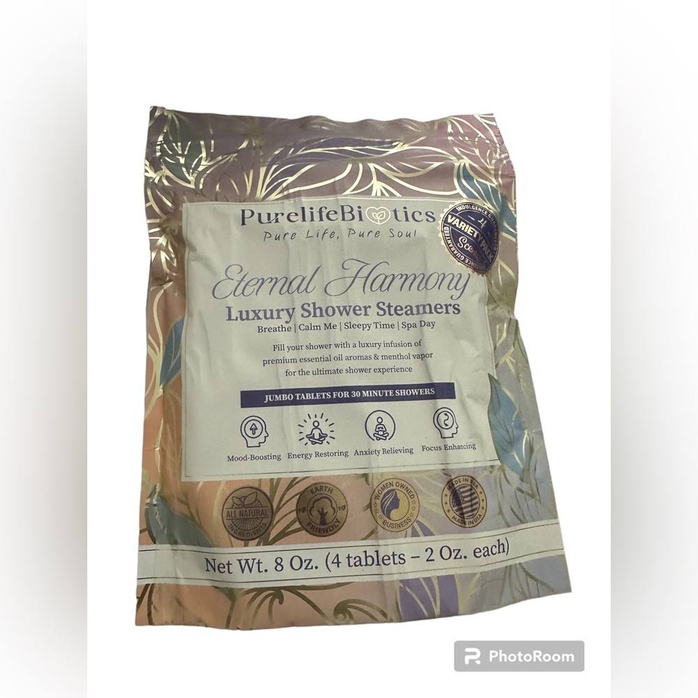 Purelife Biotics Eternal Harmony Shower Steamers 4-pack